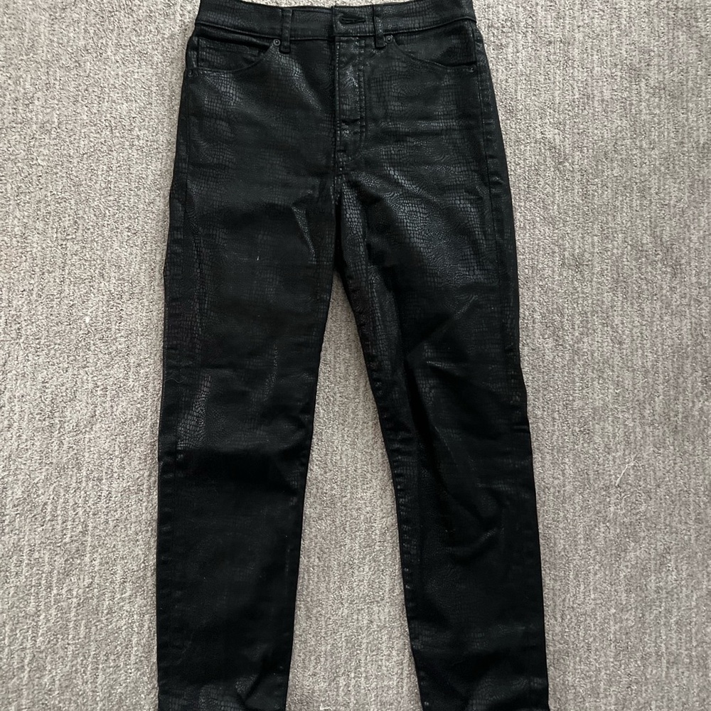 Express Black Textured Trousers